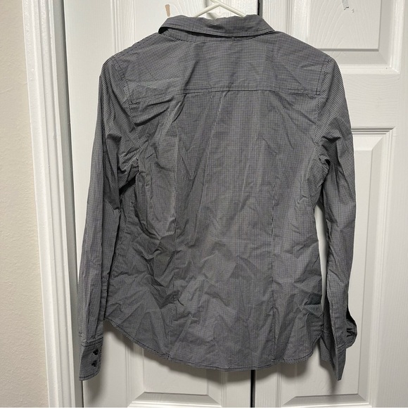 Halogen Women's Plaid Long Sleeve button Down shirt size M petite - Picture 7 of 7